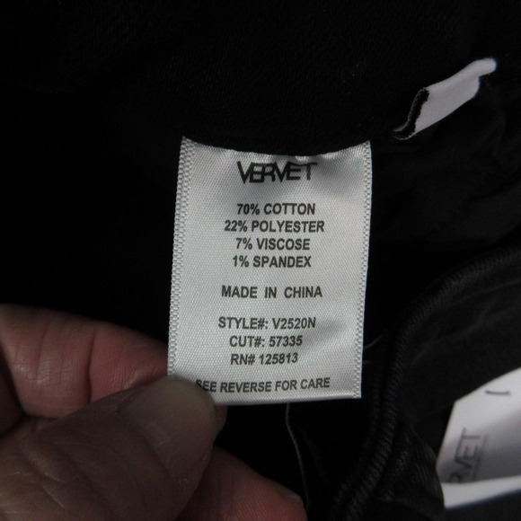 VERVET Jeans Womens 31 Black Bella High Rise Flare Frayed Hem 30x27* V2520N NWT - Picture 13 of 16